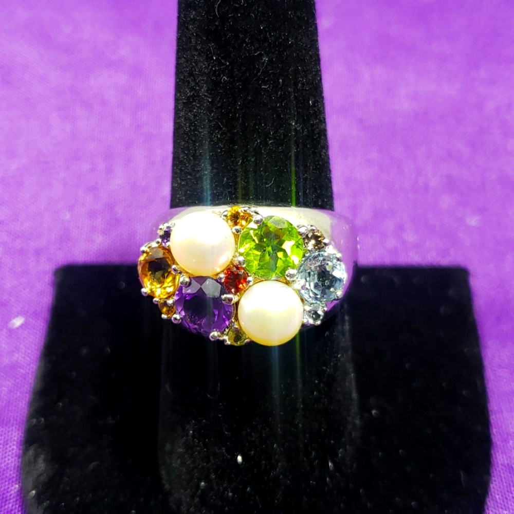 Ross Simons Amazing multicolor gemstone Sterling Ring